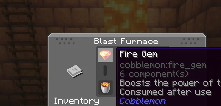 Fire Gem in Blast Furnace - Fire Gem